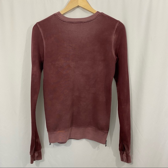 Cotton Citizen Ombré Crewneck Side Zip Pullover Sweatshirt - Picture 5 of 10